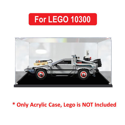 Picture of Acrylic Display Case for LEGO 10300 Creator Expert Back to the Future Time Machine Figure Storage Box Dust Proof Glue Free