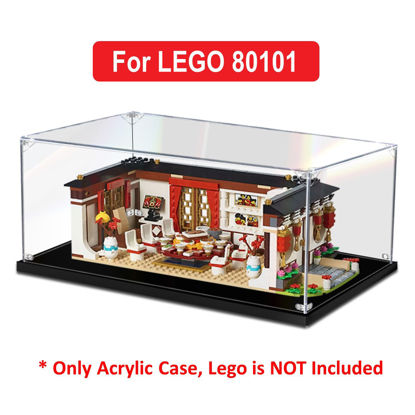 Picture of Acrylic Display Case for LEGO 80101 Chinese New Year's Eve Dinner Figure Storage Box Dust Proof Glue Free