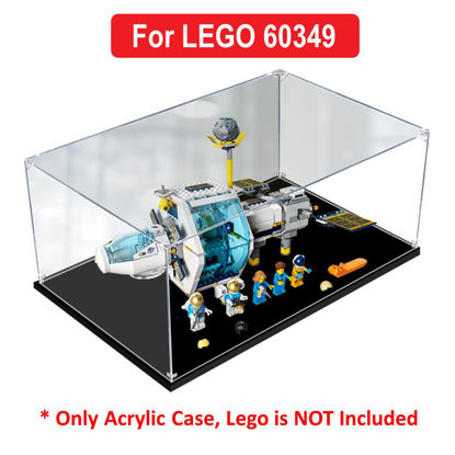 Picture of Acrylic Display Case for LEGO 60349 City Lunar Space Station Figure Storage Box Dust Proof Glue Free