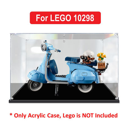 Picture of Acrylic Display Case for LEGO 10298 Creator Expert Vespa 125 Figure Storage Box Dust Proof Glue Free