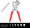 Picture of Leather Hole Punch Hand Pliers 6 Sized  Tools Revolving Punch Plier For Belts Watch Bands Straps Shoes Pet Collars Handbags Saddles