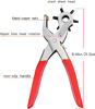 Picture of Leather Hole Punch Hand Pliers 6 Sized  Tools Revolving Punch Plier For Belts Watch Bands Straps Shoes Pet Collars Handbags Saddles