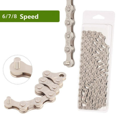 Picture of Mountain Road Bicycle Chain 116 Links 6-8 Speed Quick link