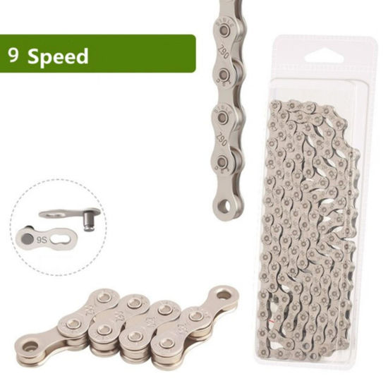 Picture of Mountain Road Bicycle Chain 116 Links 9 Speed Quick link