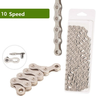 Picture of Mountain Road Bicycle Chain 116 Links 10 Speed Quick link