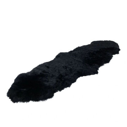 Picture of Black Faux Sheep skin Rug Home idea indoor winter warm Fluffy 180cm