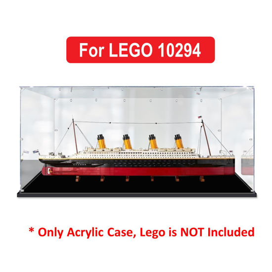 Picture of Acrylic Display Case for LEGO 10294 Creator Expert RMS Titanic Boat Figure Storage Box Dust Proof Glue Free