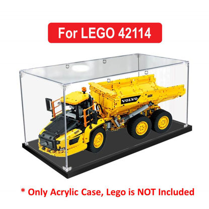 Picture of Acrylic Display Case for LEGO 42114 Technic 6x6 Volvo Articulated Hauler A60H Truck Wheel Loader Figure Storage Box Dust Proof Glue Free