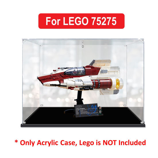 Picture of Acrylic Display Case for LEGO 75275 Star Wars A-Wing Star Fighter Figure Storage Box Dust Proof Glue Free