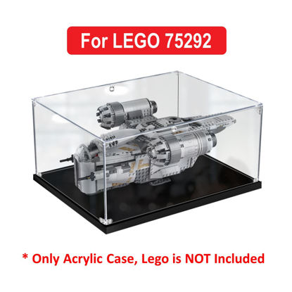 Picture of Acrylic Display Case for LEGO 75292 STAR WARS The Razor Crest Mandalorian Figure Storage Box Dust Proof Glue Free