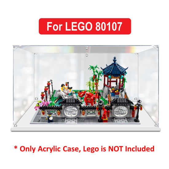 Picture of Acrylic Display Case for LEGO 80107 Chinese New Year Spring Lantern Festival Figure Storage Box Dust Proof Glue Free