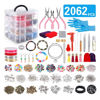 Picture of Jewelry Making Kit 2062 Pcs Bracelet Necklace Making Kit Include PP OPOUNT Beads, Charms, Findings, Jewelry Pliers, Beading Wire,Earrings