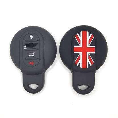 Picture of Remote Key Fob Cover fit Silicone Rubber Shell Case Keyless Entry Car for Mini Cooper F54 F55 F56 F57 F60