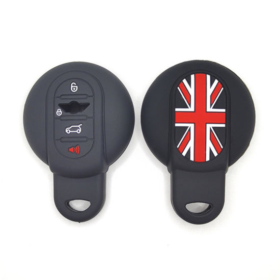 Picture of Remote Key Fob Cover fit Silicone Rubber Shell Case Keyless Entry Car for Mini Cooper F54 F55 F56 F57 F60