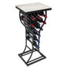 Picture of Wine Rack side Table Freestanding Wine Bottles Storage with rack Hold 11 Wine Bottles White