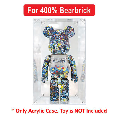 Picture of Acrylic Display Case for 400% Bearbrick Figure Storage Box Dust Proof Glue Free