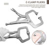 Picture of 4 X Heavy Duty Steel 6" C-Clamp Mig Welding Locking Plier C Clamps