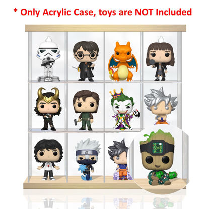 Picture of Acrylic Display Case for Funko Pop! Vinyl Marvel I Am Groot 3.75 Inch Compatible 12 Slots Wall Mount Dust Proof Glue Free