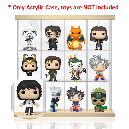 Picture of Acrylic Display Case for Funko Pop! Vinyl Stranger Things 4 Mike 3.75 Inch Compatible 12 Slots Wall Mount Dust Proof Glue Free