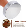 Picture of 58mm Stainless Steel Coffee Tamper Wooden Handle Barista Espresso tool