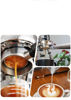 Picture of 58mm E61 Bottomless Portafilter for Espresso Coffee Machine Brown Wood Handle Two Ears with Filter Basket