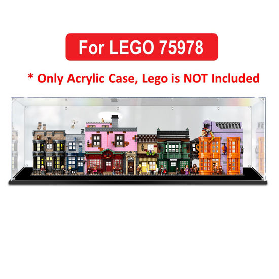 Picture of Acrylic Display Case for LEGO 75978 Harry Potter Diagon Alley Figure Storage Box Dust Proof Glue Free