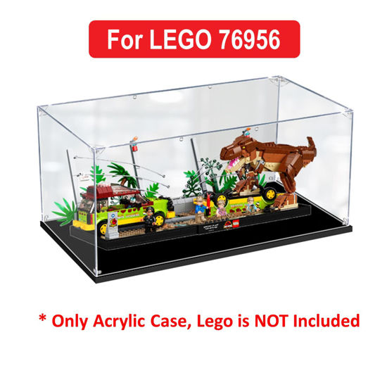 Picture of Acrylic Display Case for LEGO 76956 Jurassic World Jurassic Park T.rex Breakout Figure Storage Box Dust Proof Glue Free