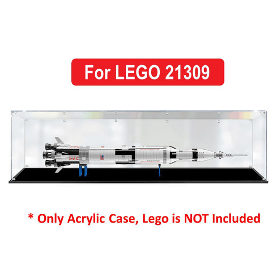 Picture of Acrylic Display Case for LEGO 21309 Star Wars NASA Apollo Saturn V Figure Storage Box Dust Proof Glue Free