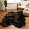 Picture of Black Faux Sheep skin Rug Home idea indoor winter warm Fluffy 180cm  Quarto