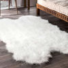 Picture of White Faux Sheep skin Rug Home idea indoor winter warm Fluffy 180cm  Quarto