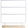 Picture of Earring Holder  for 33 pairs Jewelry Organizer Stand Earring Display Earring Organizer Stand Earring Holder Jewelry Stand Holder with Wooden Tray/Dish for Earrings Display Home Use White