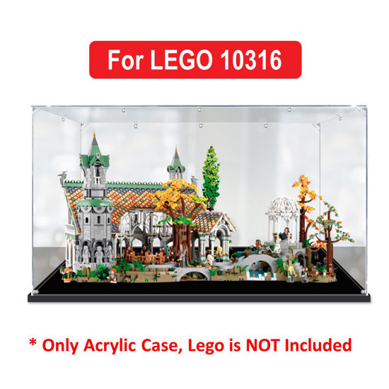 Picture of Acrylic Display Case for LEGO 10316 ICONS The Lord Of The Rings Rivendell Figure Storage Box Dust Proof Glue Free