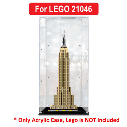 Picture of Acrylic Display Case for LEGO 21046 Architecture Empire State Building Figure Storage Box Dust Proof Glue Free