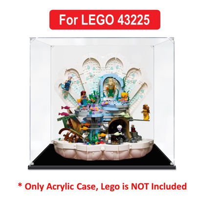 Picture of Acrylic Display Case for LEGO 43225 Disney The Little Mermaid Royal Clamshell Ariel's Palace Figure Storage Box Dust Proof Glue Free