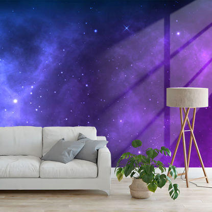 Picture of 3D Mural Wallpaper Viny Self Adhesive Eco Space with Realistic Nebula and Shining Stars