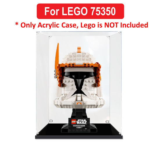 Picture of Acrylic Display Case for LEGO 75350 Star Wars Clone Commander Cody Helmet Figure Storage Box Dust Proof Glue Free