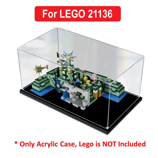 Picture of Acrylic Display Case for LEGO 21136 Minecraft Ocean Monument Figure Storage Box Dust Proof Glue Free