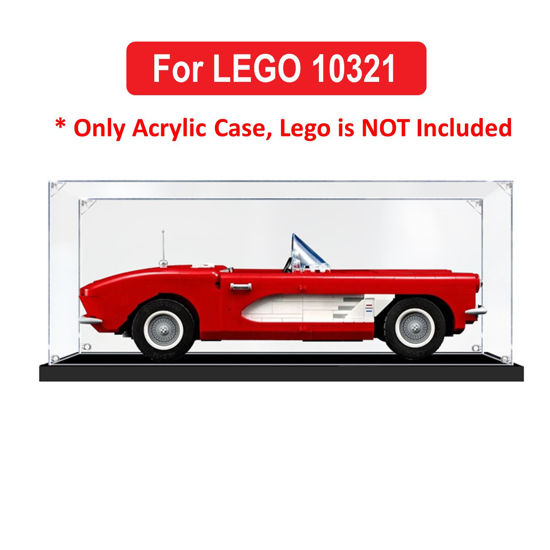 Picture of Acrylic Display Case for LEGO 10321 Icons Corvette Figure Storage Box Dust Proof Glue Free