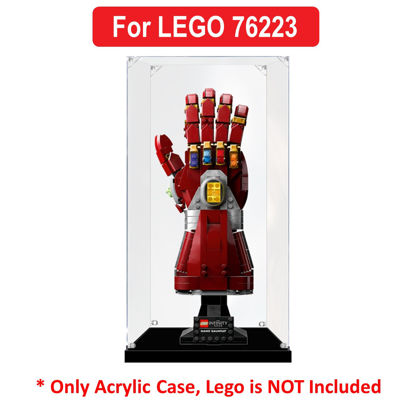 Picture of Acrylic Display Case for LEGO 76223 Marvel Super Heroes Nano Gauntlet Figure Storage Box Dust Proof Glue Free