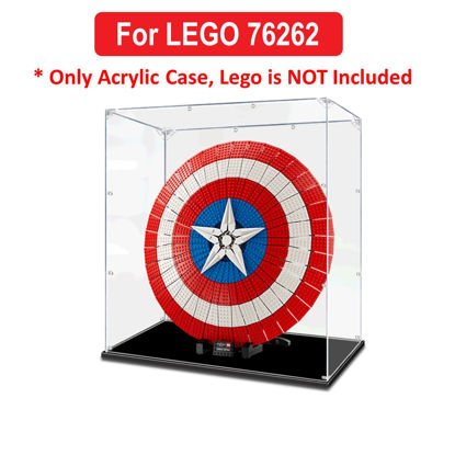 Picture of Acrylic Display Case for LEGO 76262 Marvel Super Heroes Captain America's Shield Figure Storage Box Dust Proof Glue Free