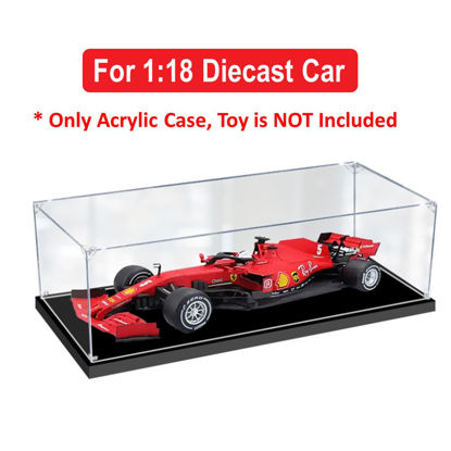 Picture of Acrylic Display Case for 1:18 Diecast Car Model Figure Storage Box Dust Proof Glue Free