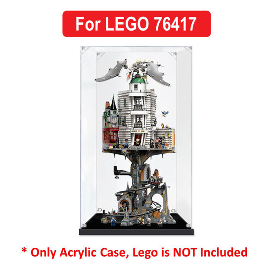 Picture of Acrylic Display Case for LEGO 76417 Harry Potter Gringotts Wizarding Bank Figure Storage Box Dust Proof Glue Free