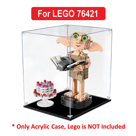 Picture of Acrylic Display Case for LEGO 76421 Harry Potter Dobby the House Elf Figure Storage Box Dust Proof Glue Free