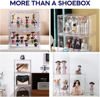 Picture of 3X Premium Sneaker Acrylic Display Shoe Box Storage Case Clear Side Open  Stackable
