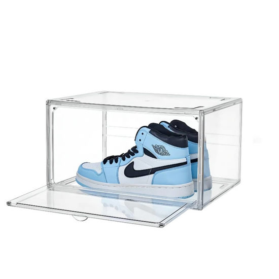 Picture of 3X Premium Sneaker Acrylic Display Shoe Box Storage Case Clear Side Open  Stackable