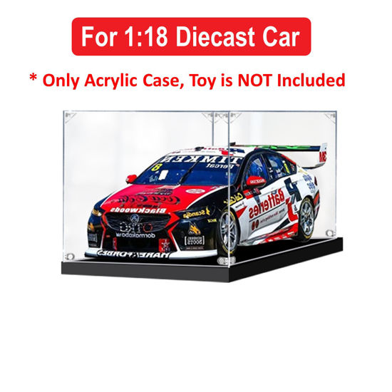 Picture of Acrylic Display Case for 1:18 BIANTE R&J BATTERIES BJR HOLDEN ZB COMMODORE 2021 BATHURST 1000 #8 PERCAT/WOOD Diecast Car Model Figure Storage Box Dust Proof Glue Free