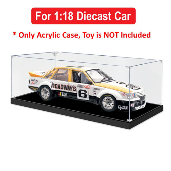 Picture of Acrylic Display Case for 1:18 CLASSIC CARLECTABLES HOLDEN VK COMMODORE 1984 BATHURST #6 GRICE/HARRINGTON Diecast Car Model Figure Storage Box Dust Proof Glue Free