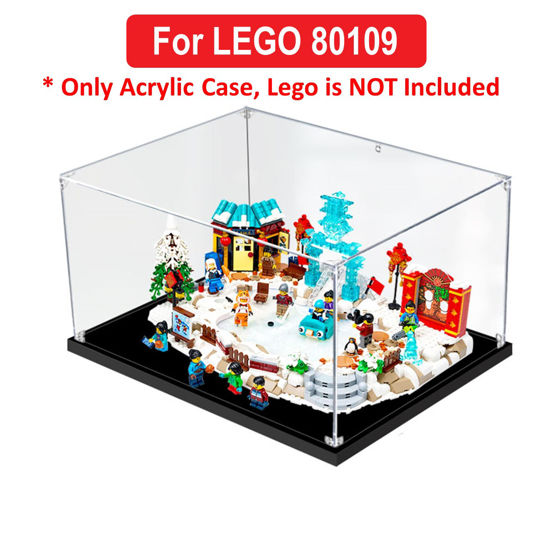 Picture of Acrylic Display Case for LEGO 80109 Chinese Luna New Year Ice Festival Figure Storage Box Dust Proof Glue Free