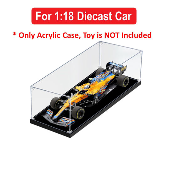 Picture of Acrylic Display Case for 1:18 SPARK F1 MCLAREN MCL35M 2021 ABU DHABI GP #4 NORRIS Diecast Car Model Figure Storage Box Dust Proof Glue Free