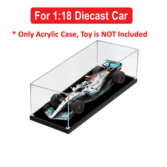 Picture of Acrylic Display Case for 1:18 SPARK F1 MERCEDES-AMG W13 2022 BAHRAIN GP #44 HAMILTON Diecast Car Model Figure Storage Box Dust Proof Glue Free